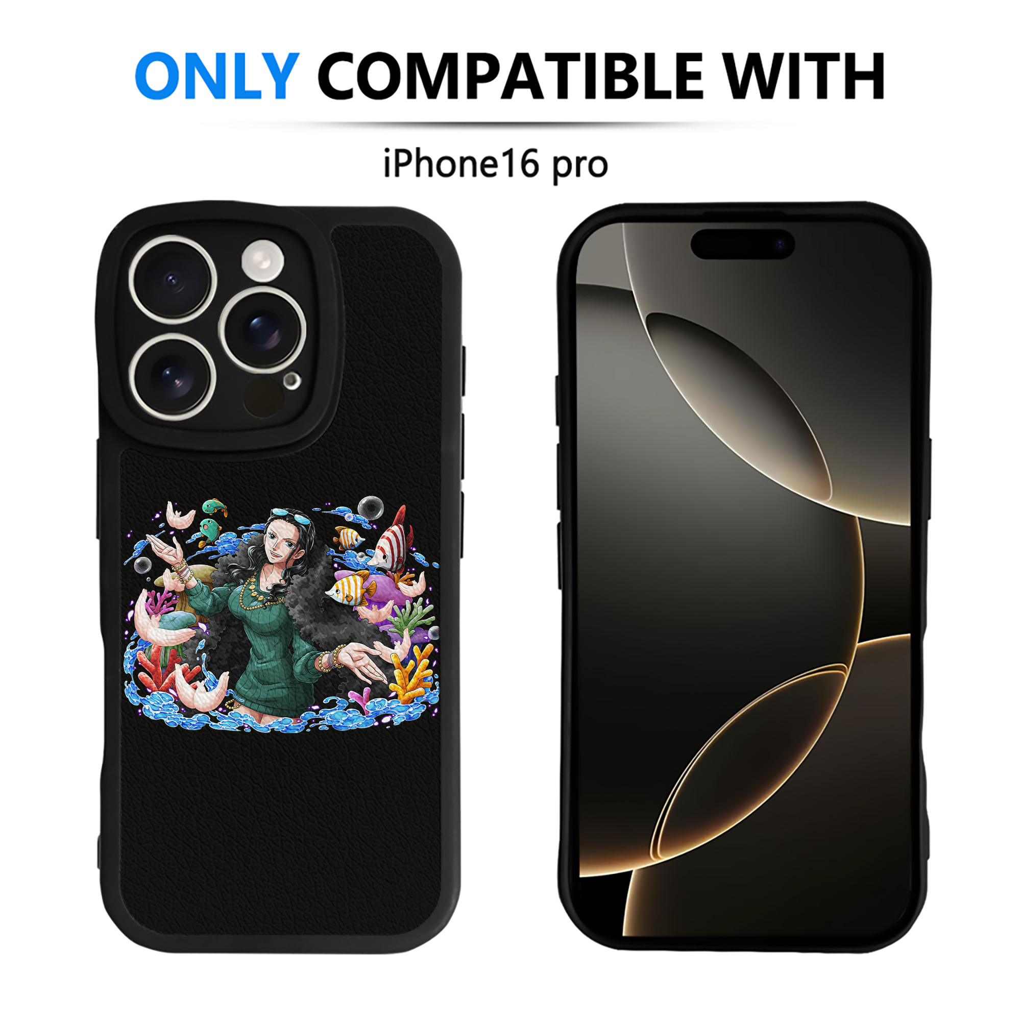 （画像用） ワンピース ニコ・ロビン ONE PIECE Nico Robin 【iPhone 16シリーズ対応】シリコンスマホケース（レザー調） 材質：シリコン